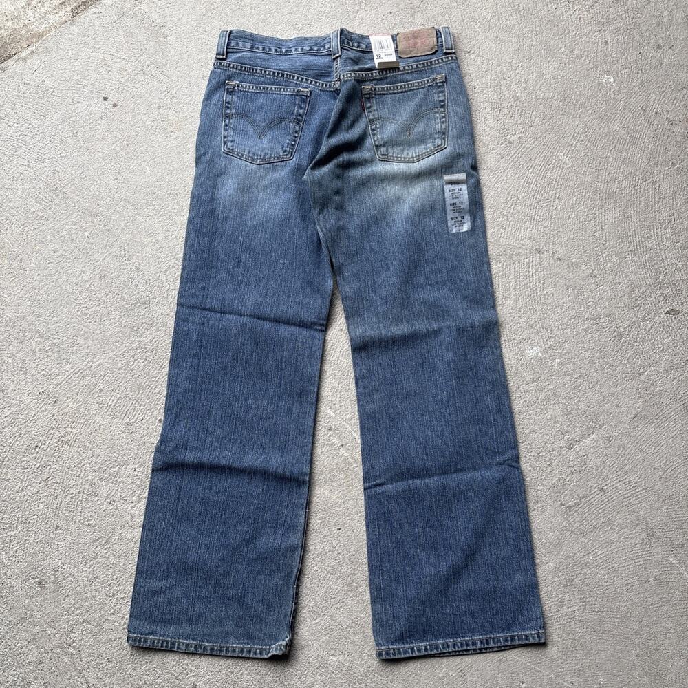 New Levis 526 Nouveau Low Slouch Jeans Sz 12 Med Wash Straight Leg Denim NWT